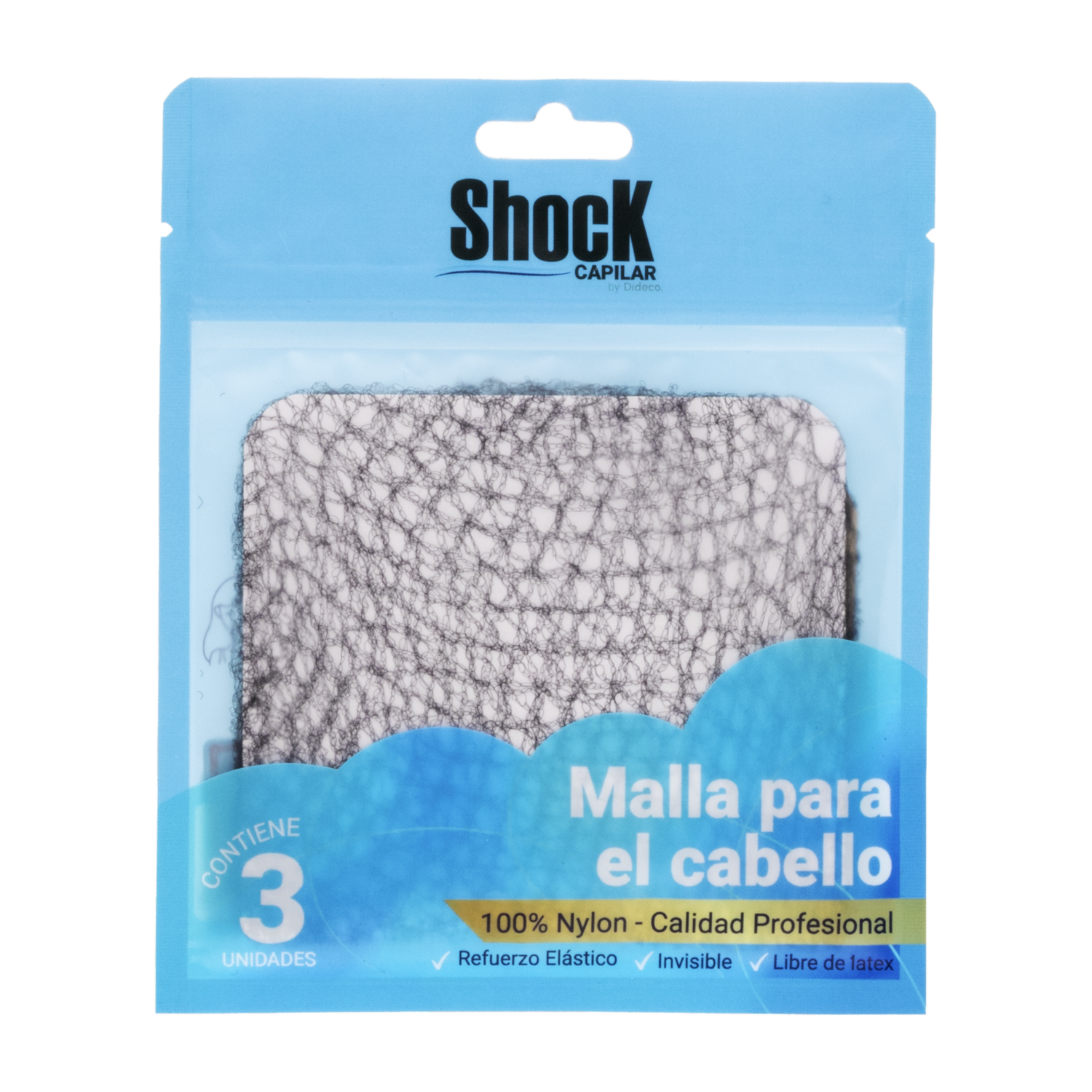 Mallas Para Cabello Para Cabello Fina X 3 Unid. SHOCK Paquete