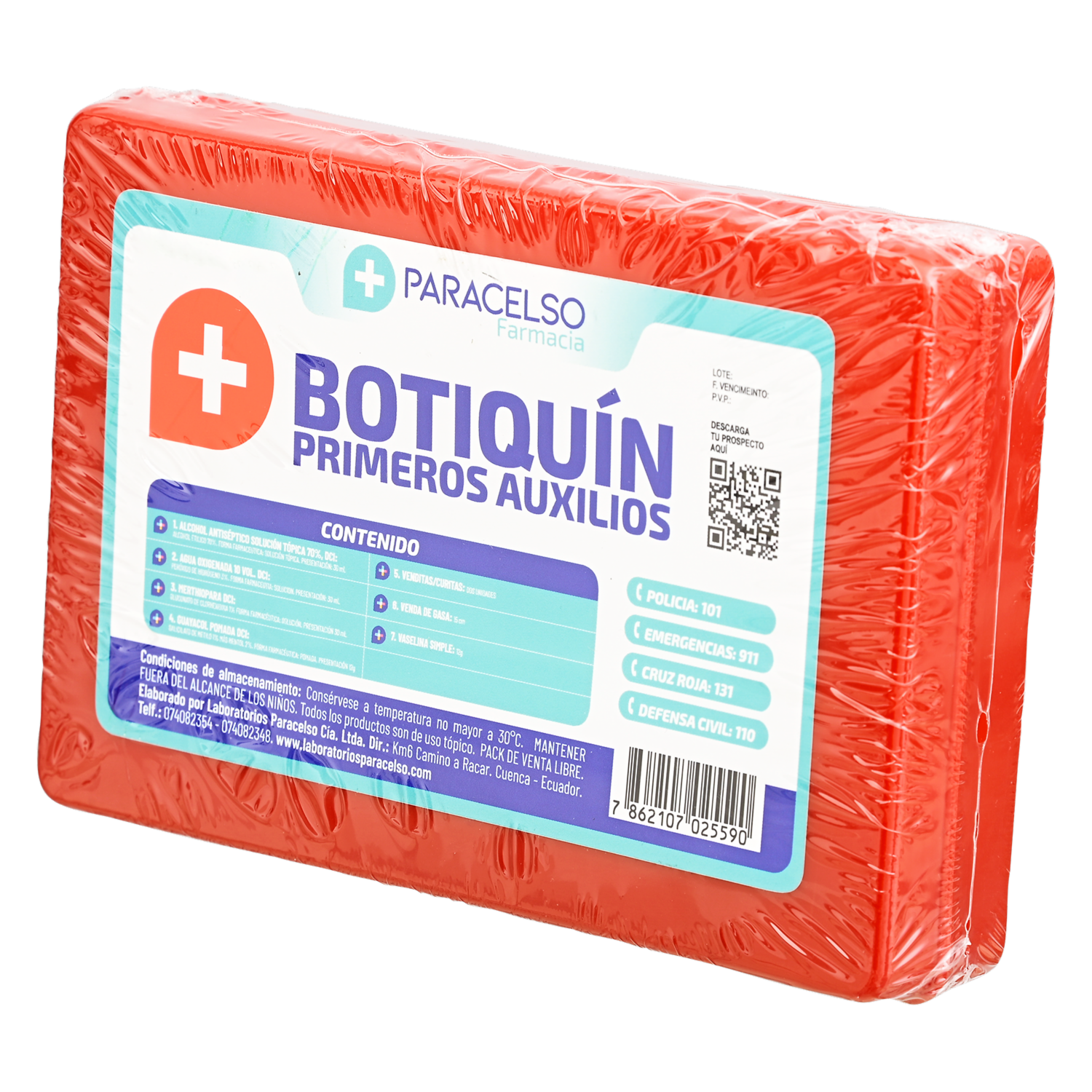 Botiquín De Primeros Auxilios PARACELSO 1 U