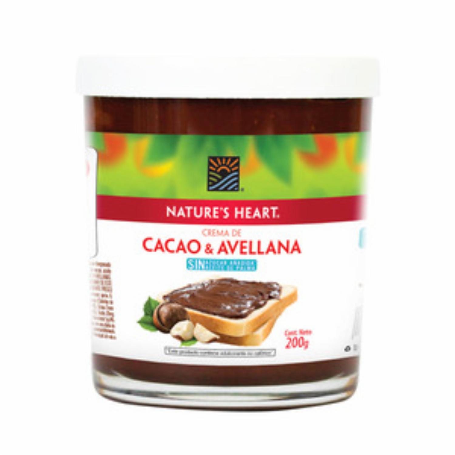Crema De Cacao Y Avellanas Sin Azúcar NATURE´S HEART 200 G