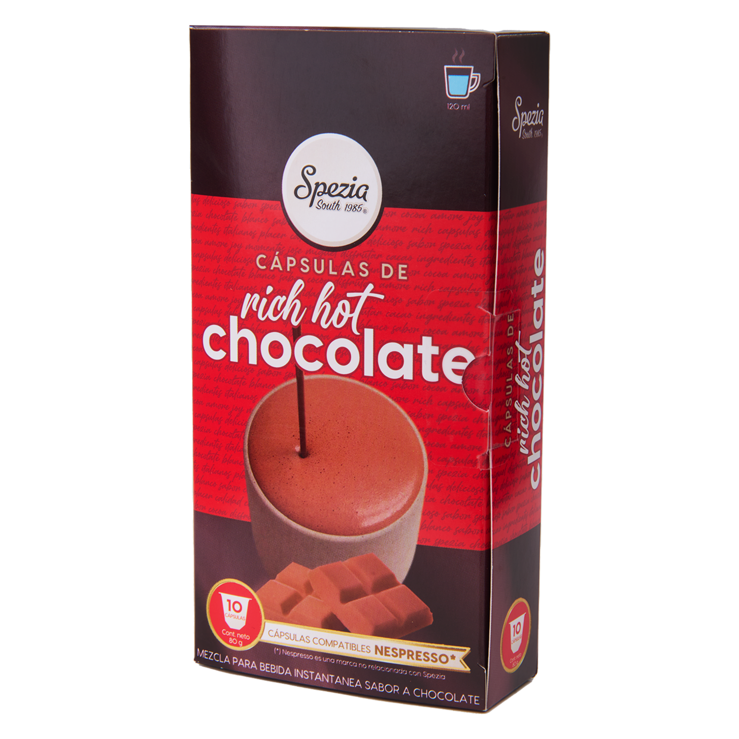 Chocolate En Cápsulas Para Maquinas Nespreso SPEZIA 10 X 8 G
