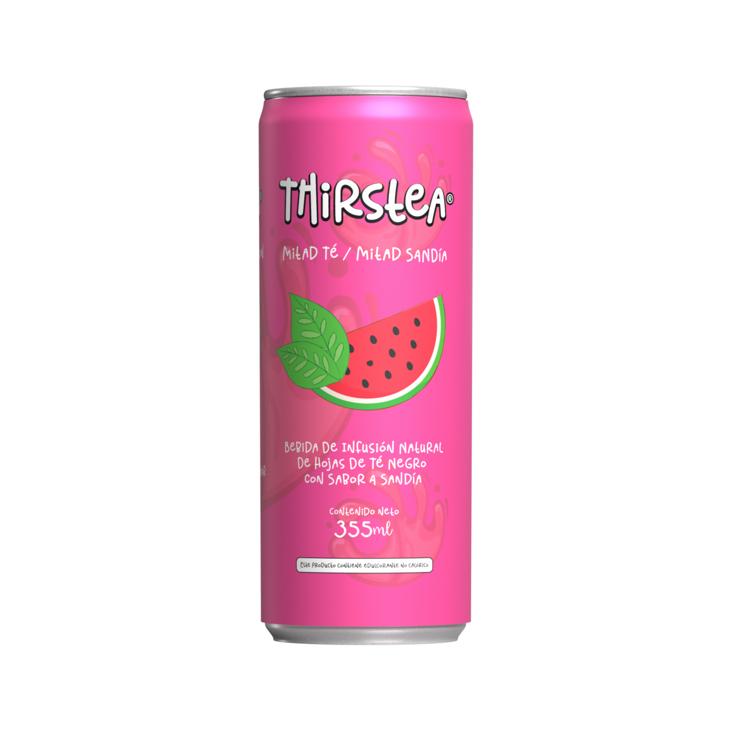 Bebida De Té Negro Con Sabor A Sandía THIRSTEA Lata 355 Ml