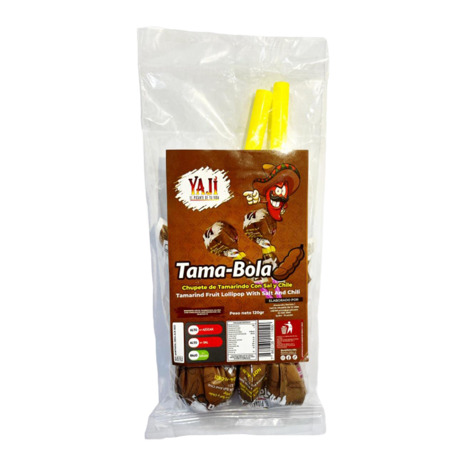Chupete De Tamarindo Con Limón Y Chile TAMA-BOLA 120 G