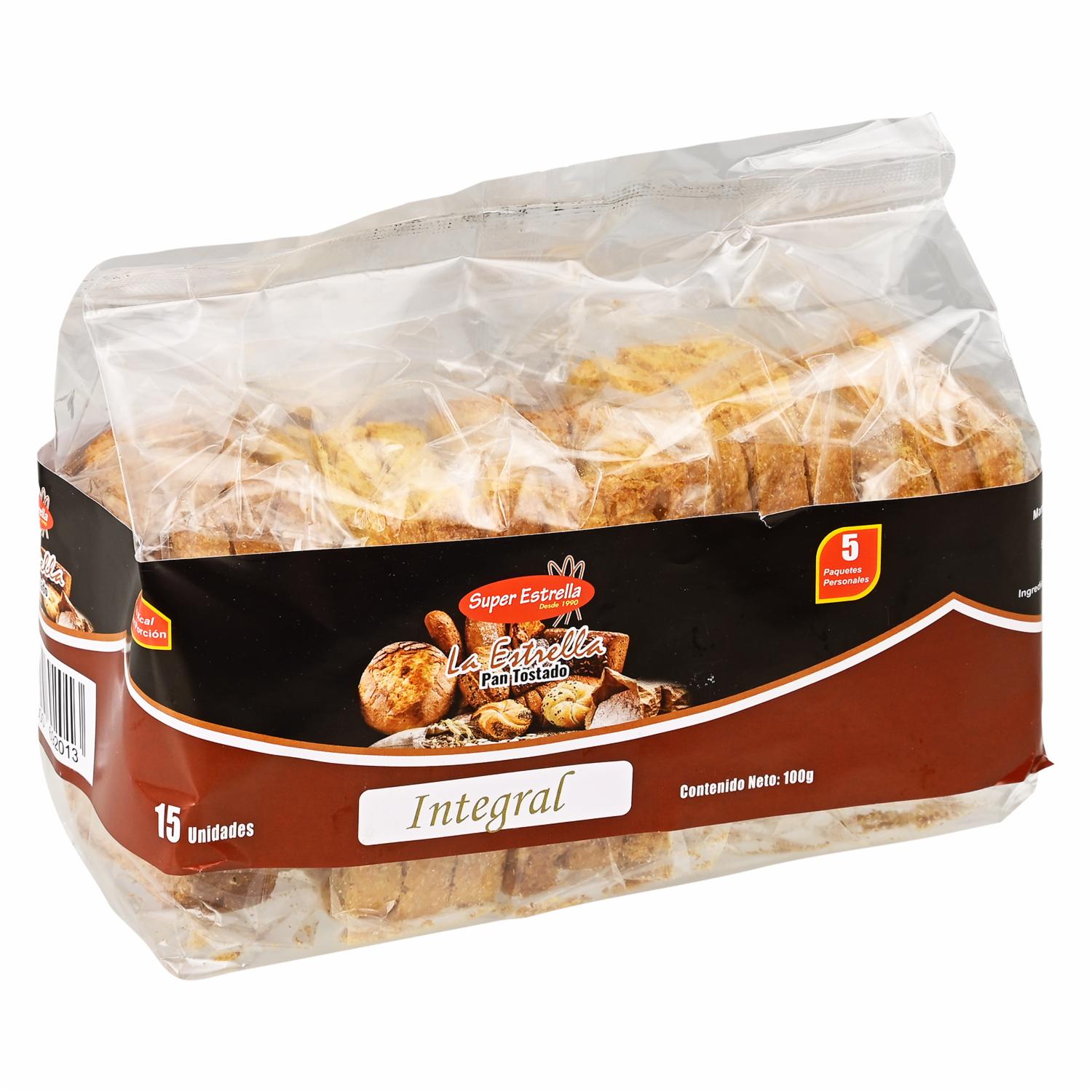 Pan Tostado Integral LA ESTRELLA 100 G