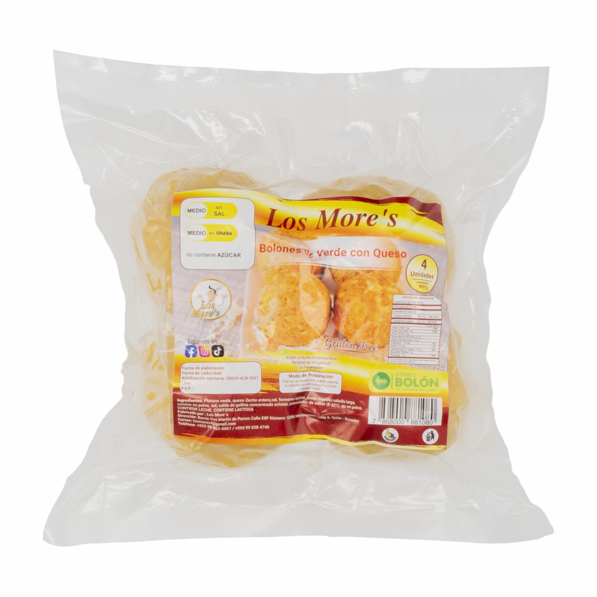 Bolón Relleno De Queso LOS MORE´S 400 g