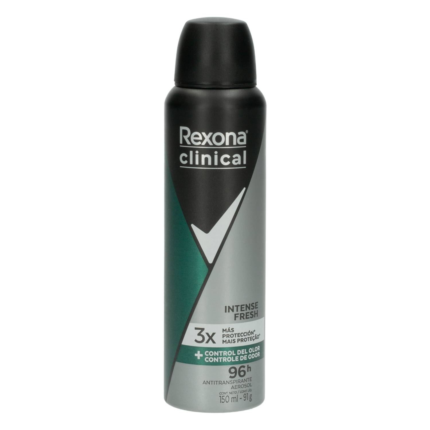 Desodorante En Aerosol Clinical Intense Fresh 96H Para Caballero REXONA 150 Ml