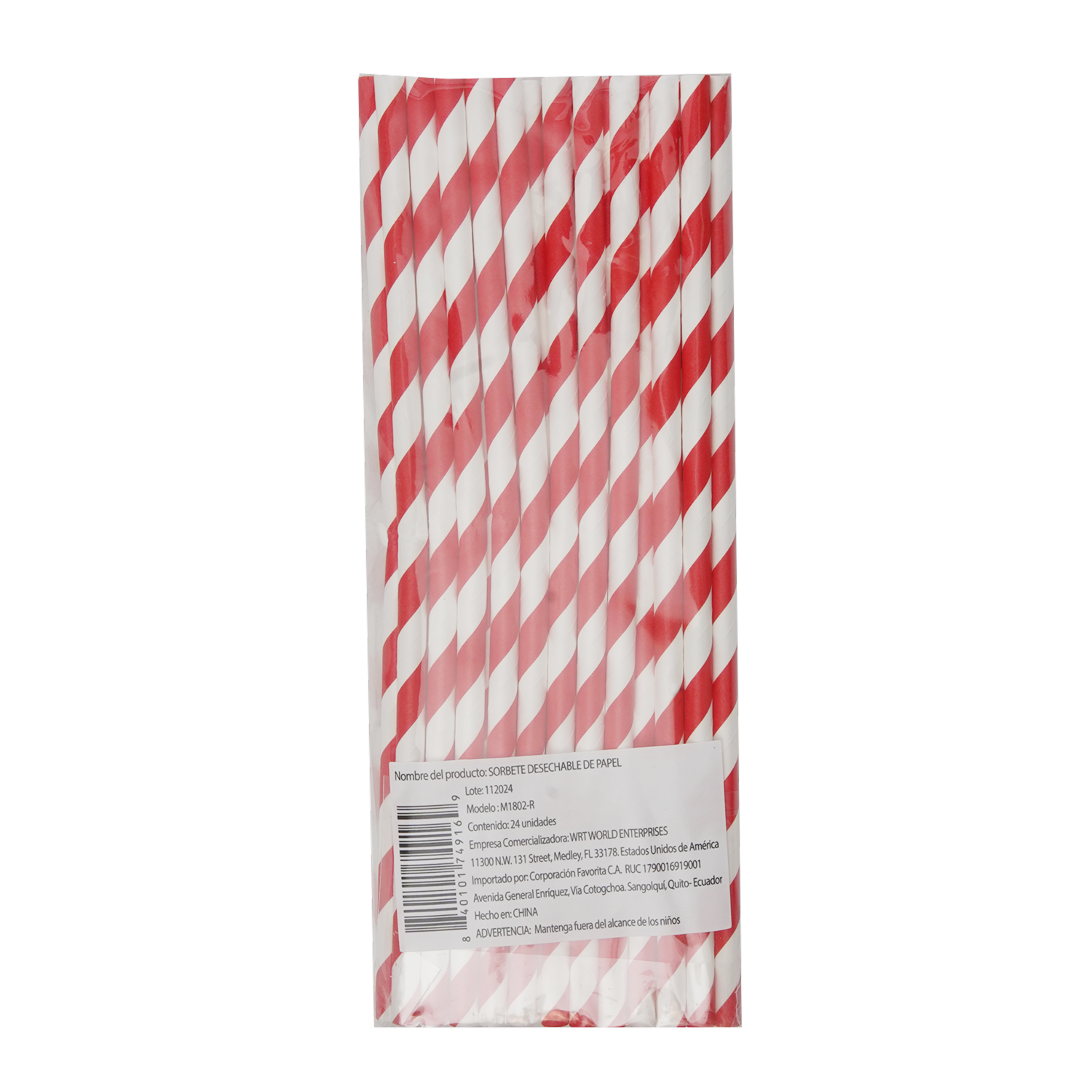 Sorbete Desechable De Papel DFHO 24 Unidades