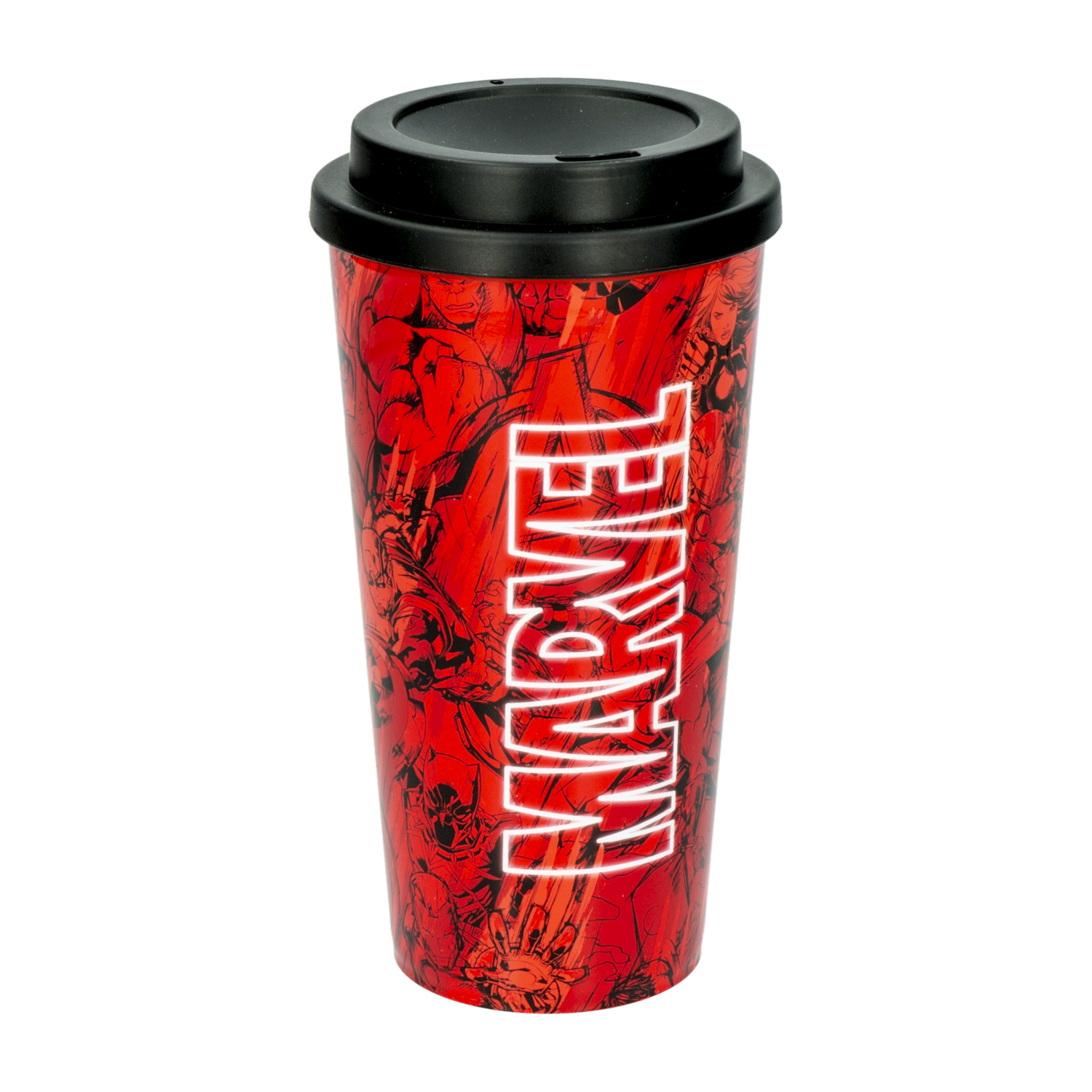 Vaso Plástico Con Tapa Diseño Marvel 520 Ml STOR 75429