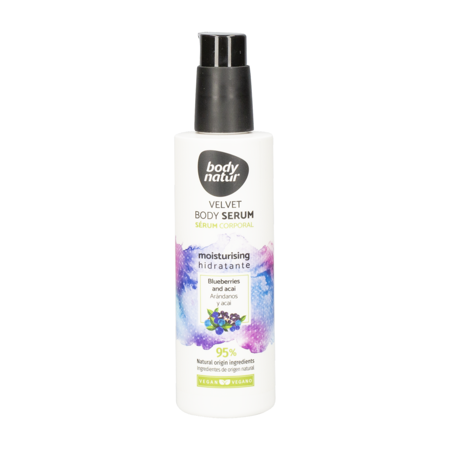Sérum Corporal Hidratante Arándanos Y Acai BODY NATUR 200 Ml
