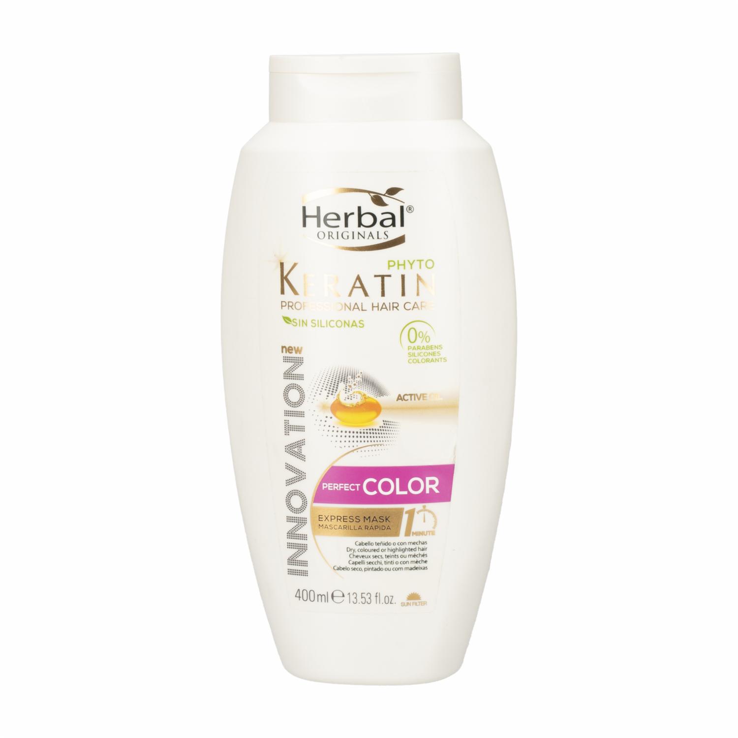 Mascara Capilar Con Phyto Keratin Color Perfecto HERBAL 400 Ml