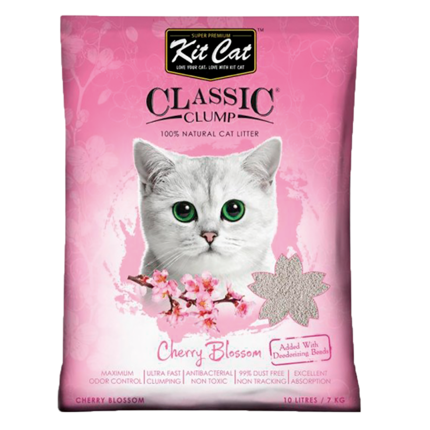 Arena Para Gatos Fragancia Cherry Blossom KIT CAT 7 Kg