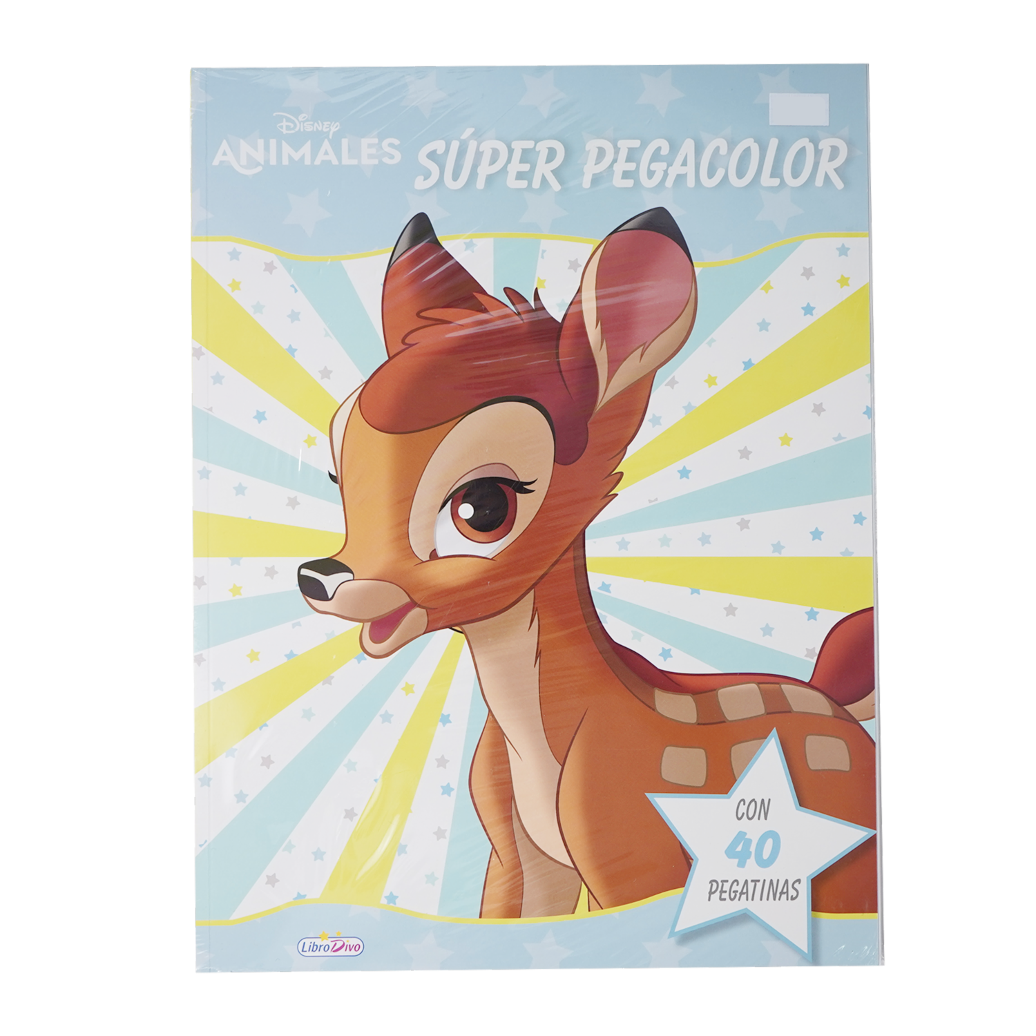 Libro Animales Disney Super Pegacolor DISNEY 40 Páginas