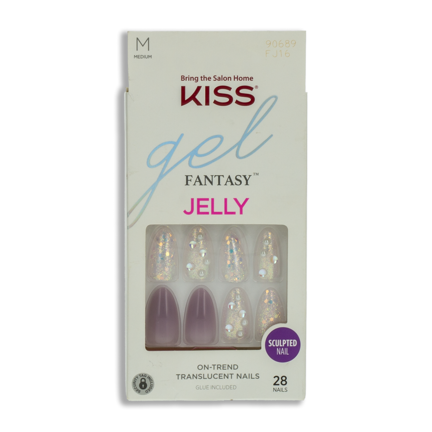Uñas Postizas Medinas Gel Fantasy Jelly KISS X 28 Uds