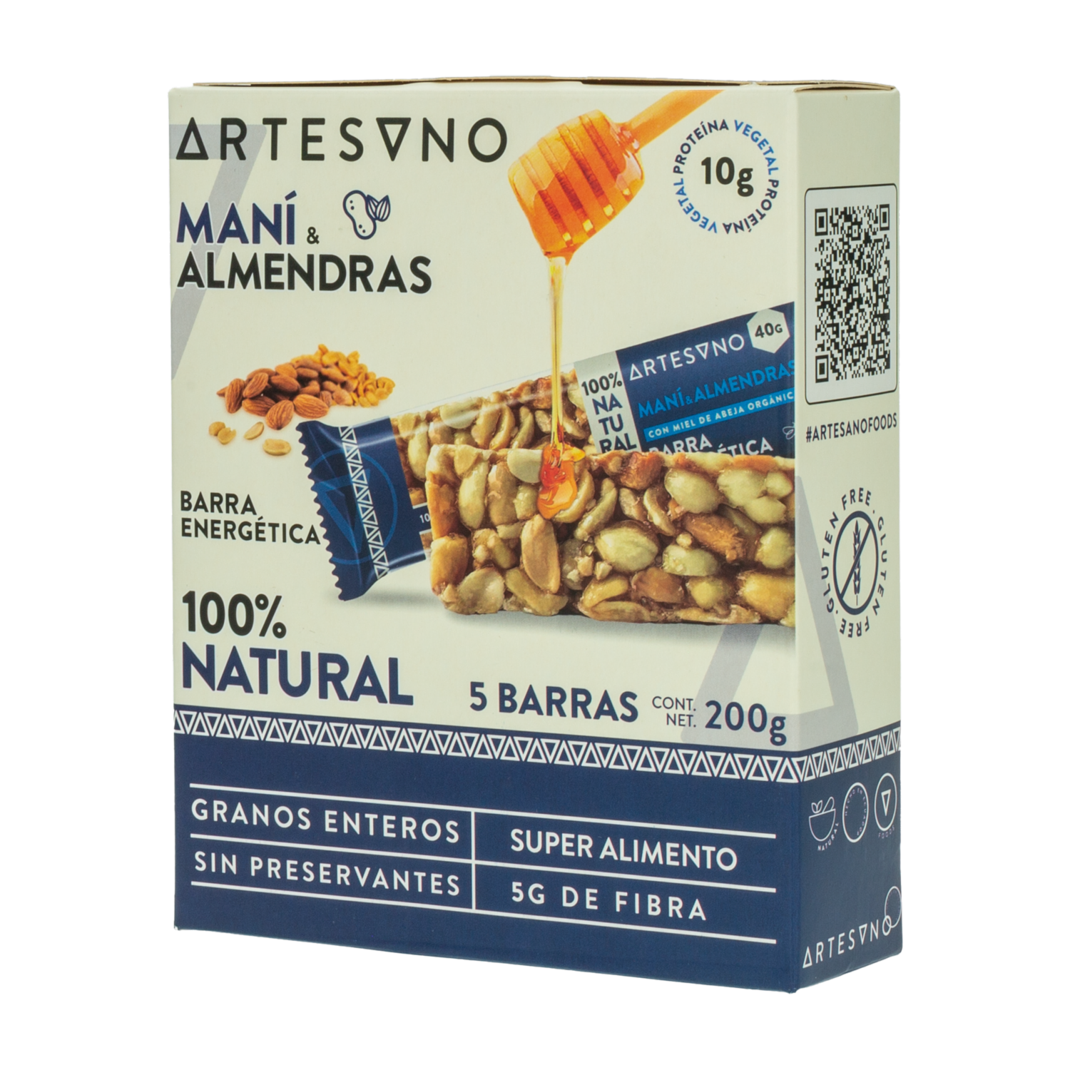 Barra Energética De Maní Y Almendras ARTESANO 200 G