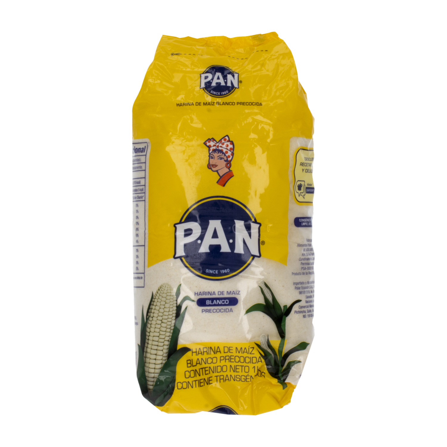 Harina De Maíz Blanca Precocida PAN 1000 G