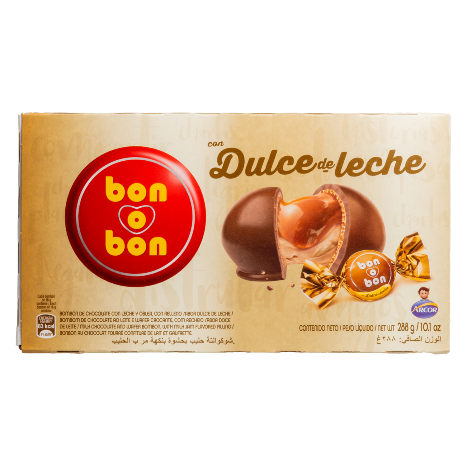 Chocolate Con Dulce De Leche BON O BON 18 X 16 G