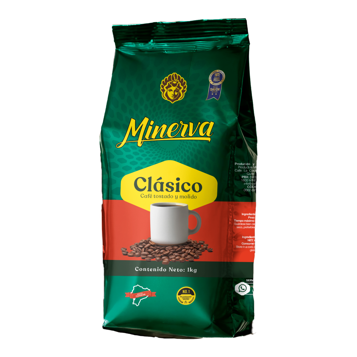 Café Tostado Y Molido Clásico MINERVA 1000 G