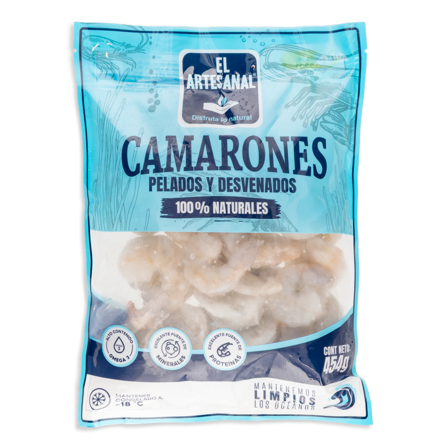 Camarones Pelados Y Desvenados EL ARTESANAL 454 G