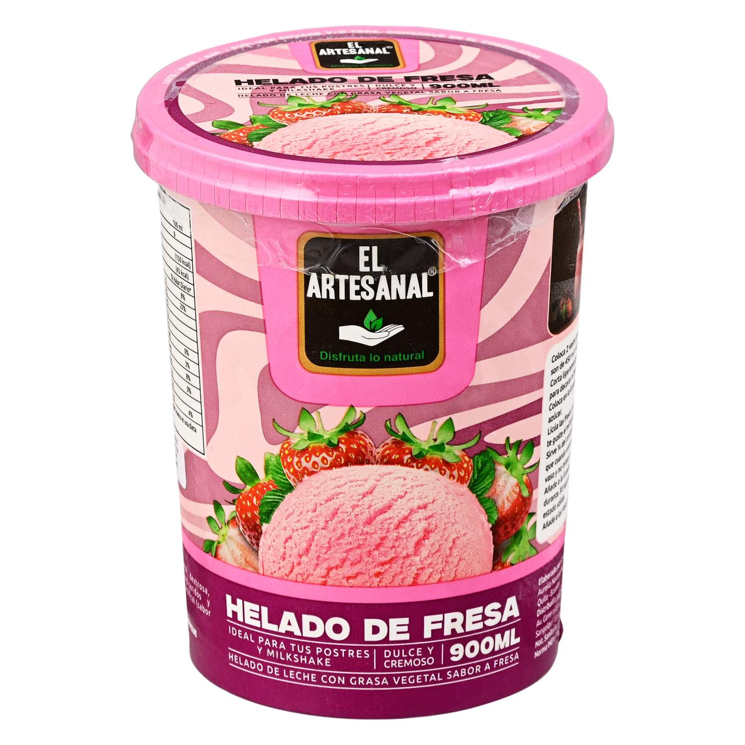 Helado De Fresa EL ARTESANAL 900 G
