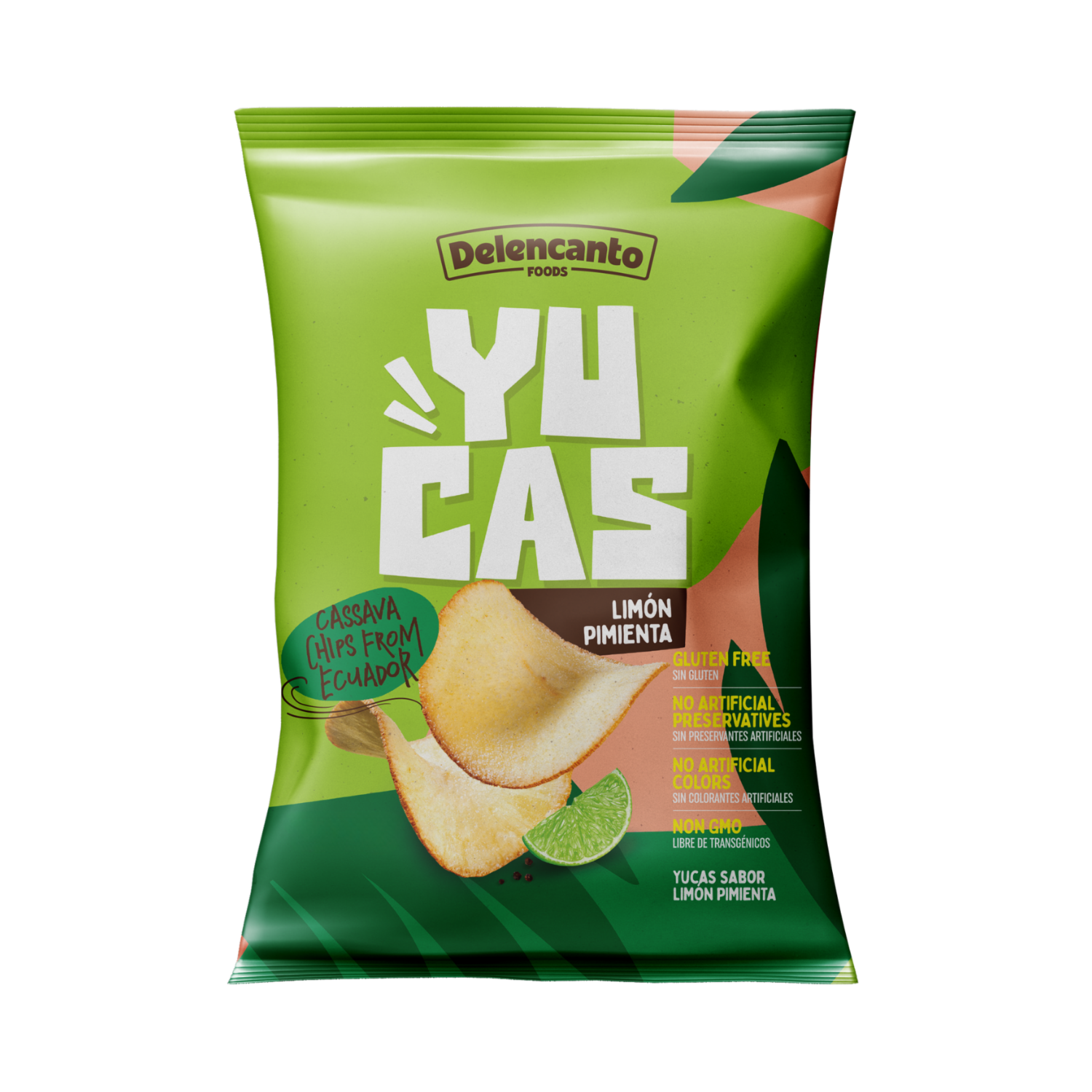 Chips De Yuca Frita Sabor Limón Pimienta YUCAS 45 G