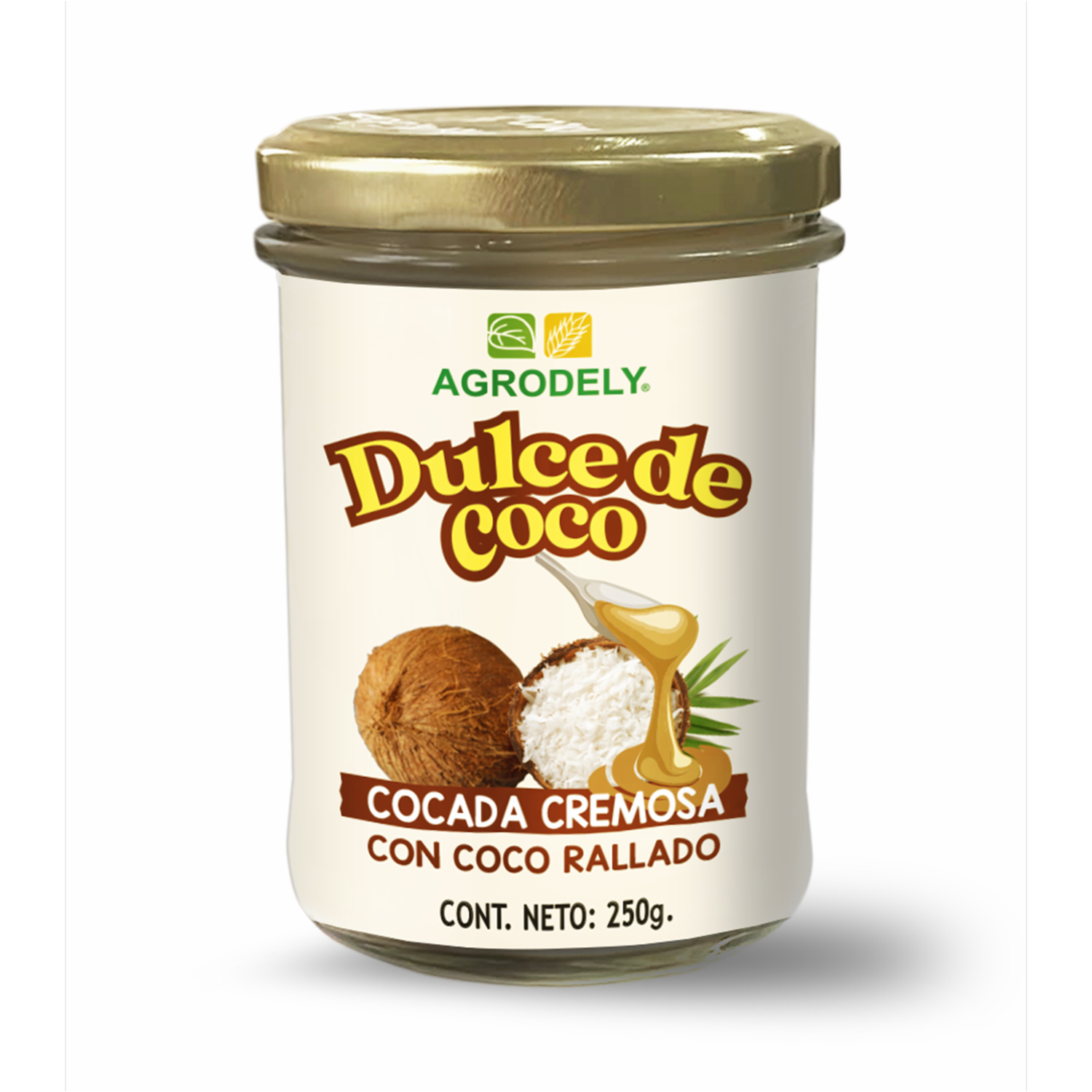 Dulce de Coco Cremoso Con Coco Rallado AGRODELY 250 G