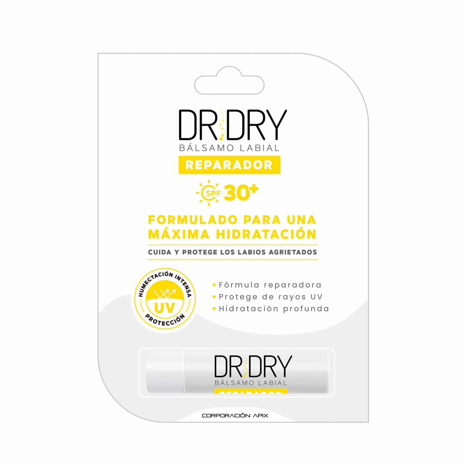 Bálsamo Labial Reparador Hidratante Con Protección SPF+30 DR.DRY 4.80 G ...