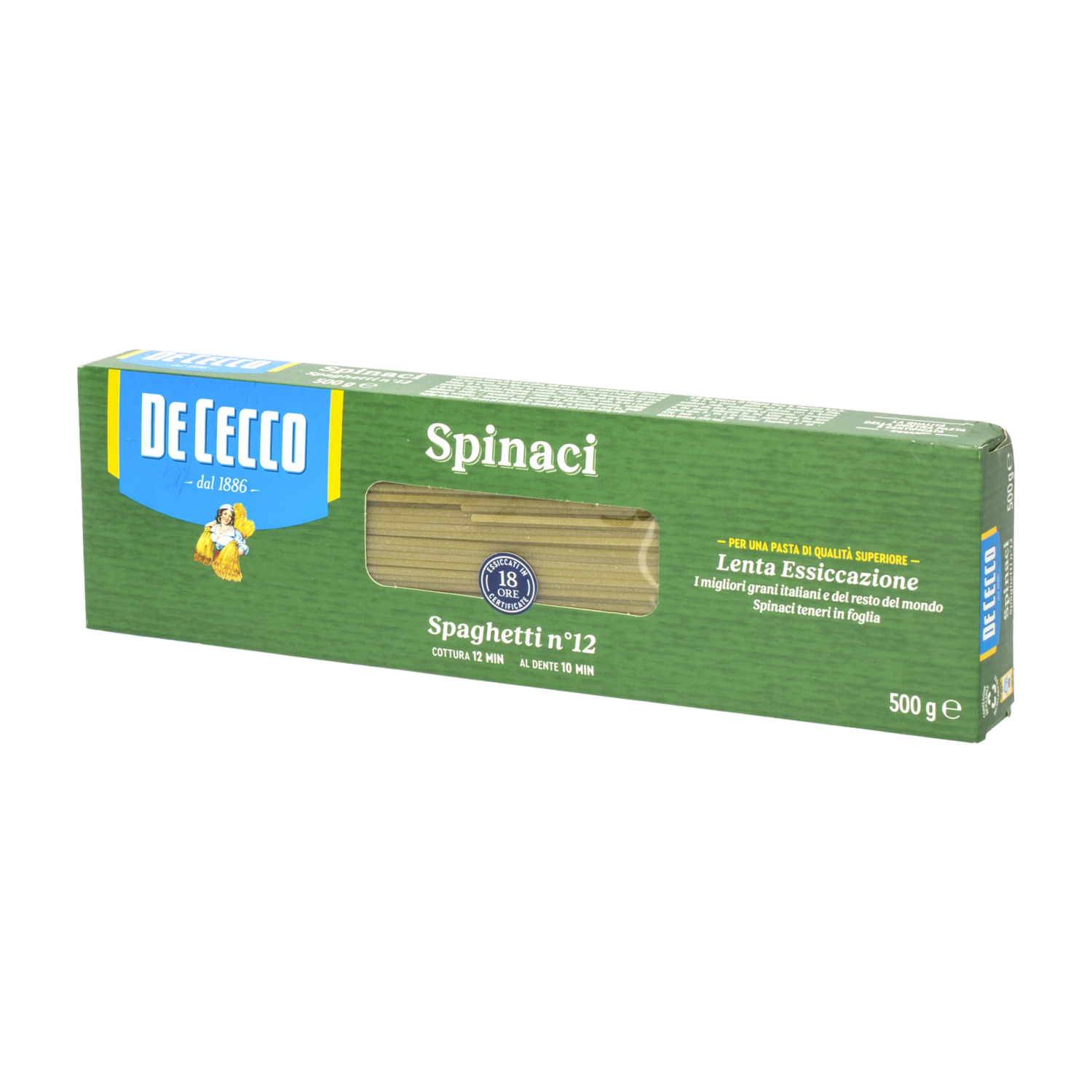 Fideo Pasta Sapaghetti Espinaca DE CECCO 500 G