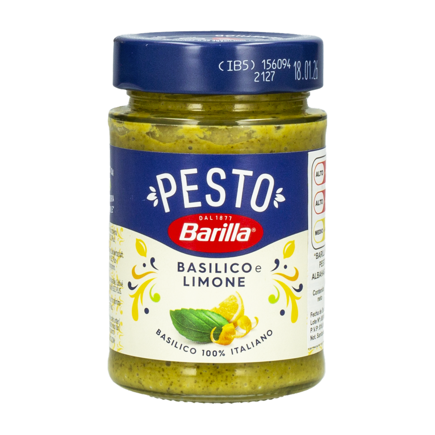 Pesto Con Albaca Y Limón BARILLA 190  G