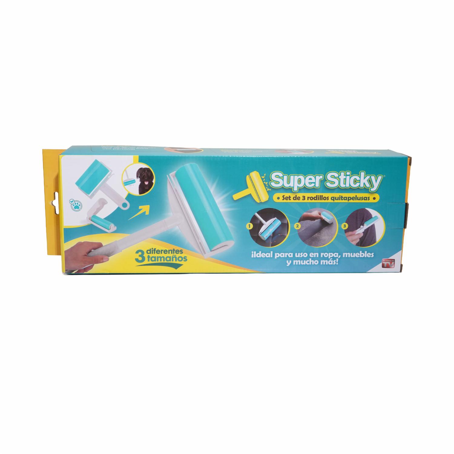 Removedor De Pelusas 3 Rodillos SUPER MOP 14X40X7 Cm