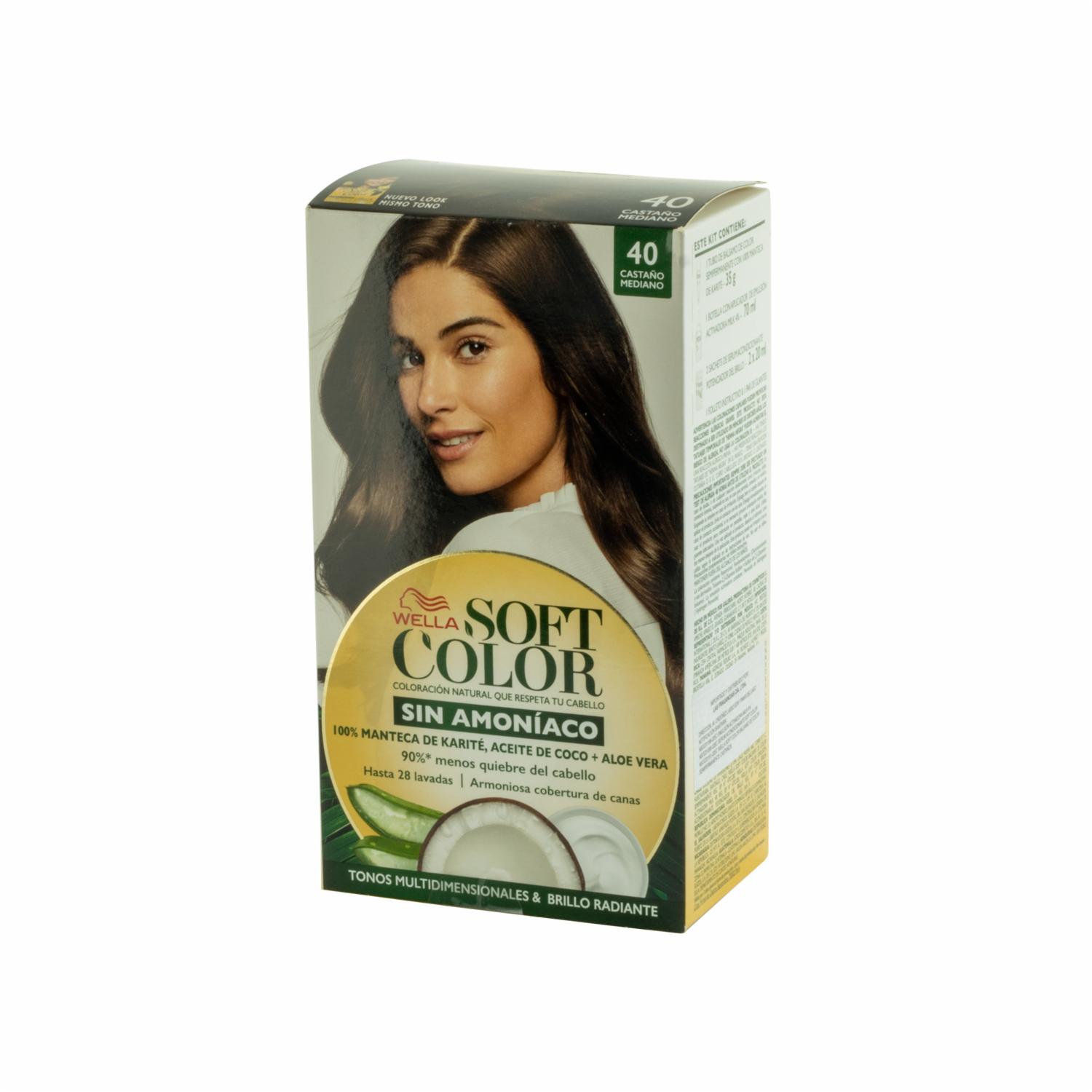Tinte De Cabello Capilar Color Kit N° 40 Castaño WELLA SOFT COLOR 145 Ml