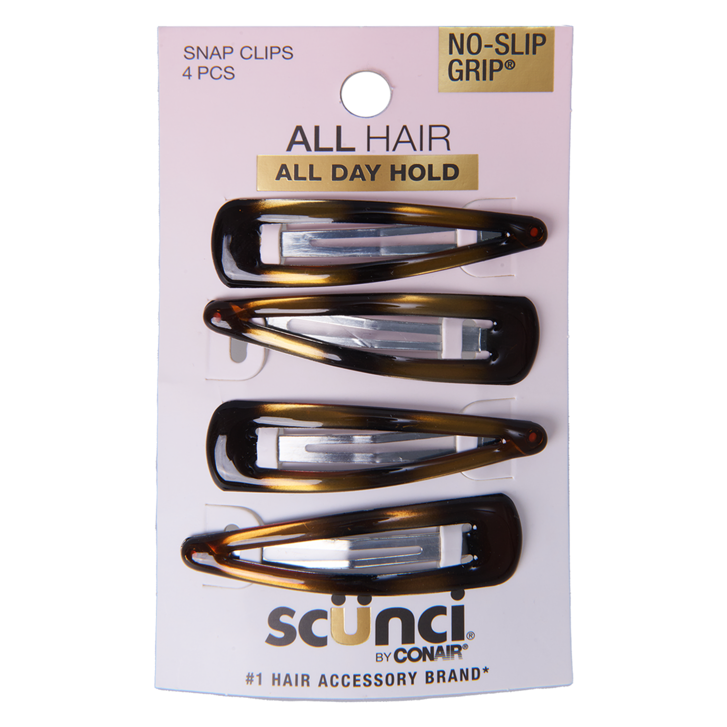 Vinchas De Cabello Tipo Clip Mediano Café X4 CONAIR Paquete