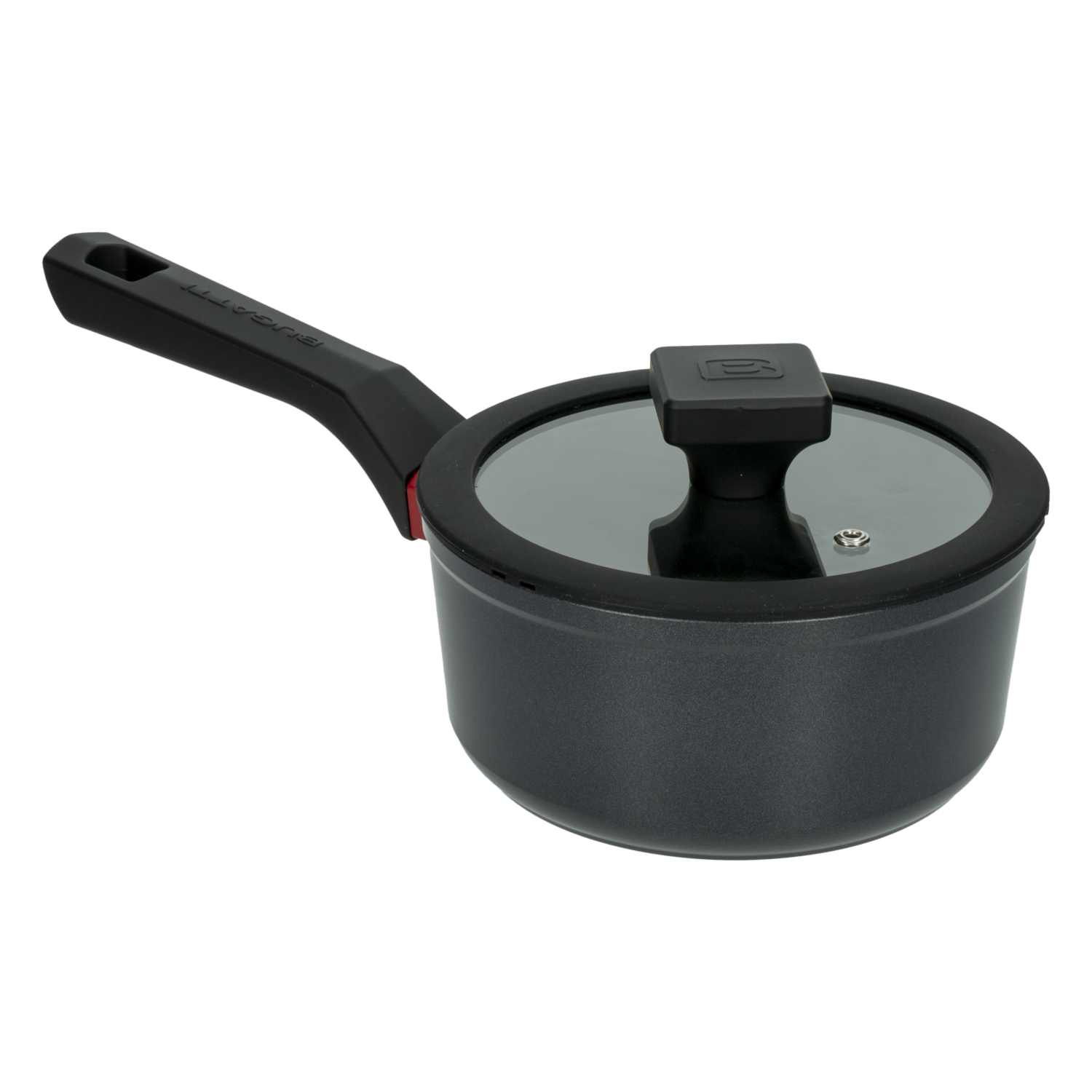 Cacerola Inducción Con Tapa De Vidrio 1,3 L Black 2.0 BUGATTI 16 Cm