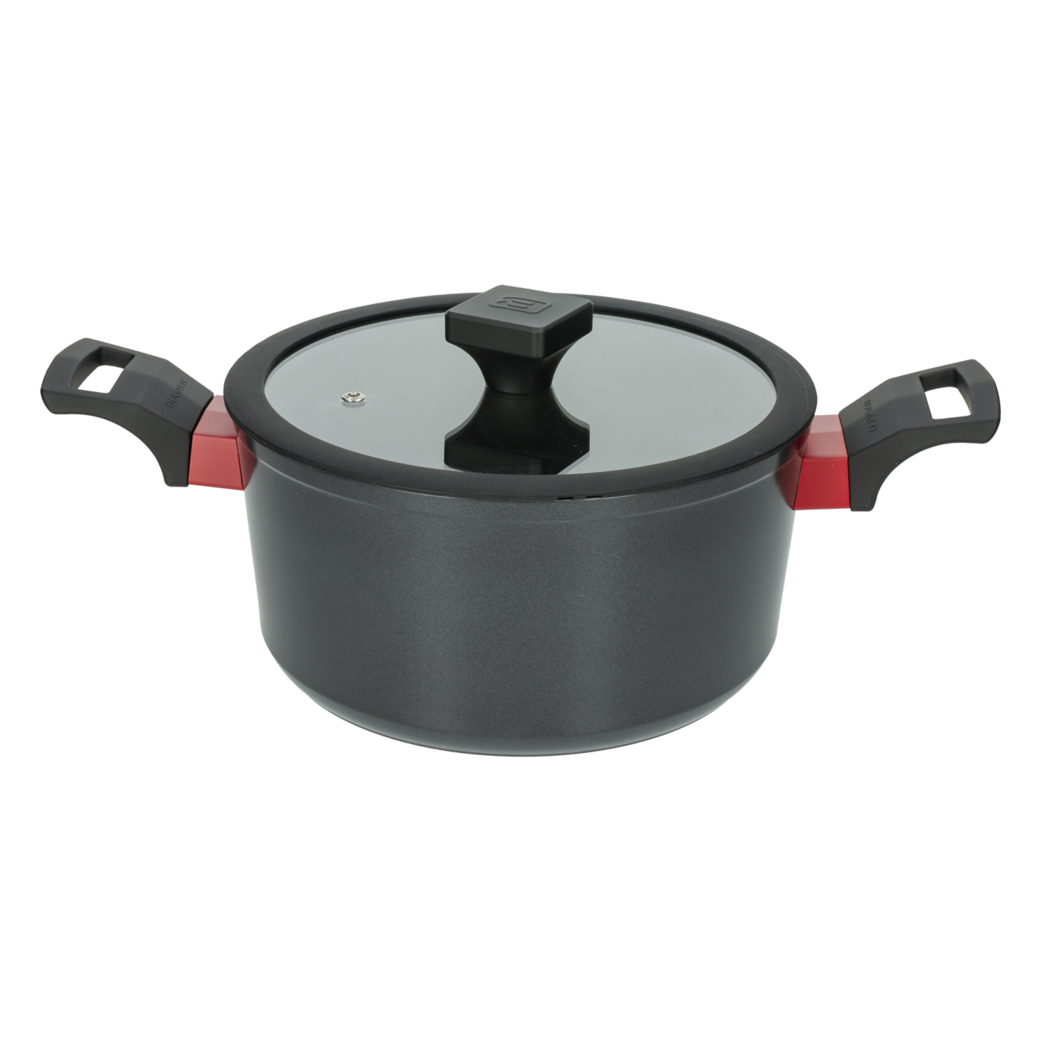 Olla Inducción Con Tapa De Vidrio 5,5 L BUGATTI 24 Cm
