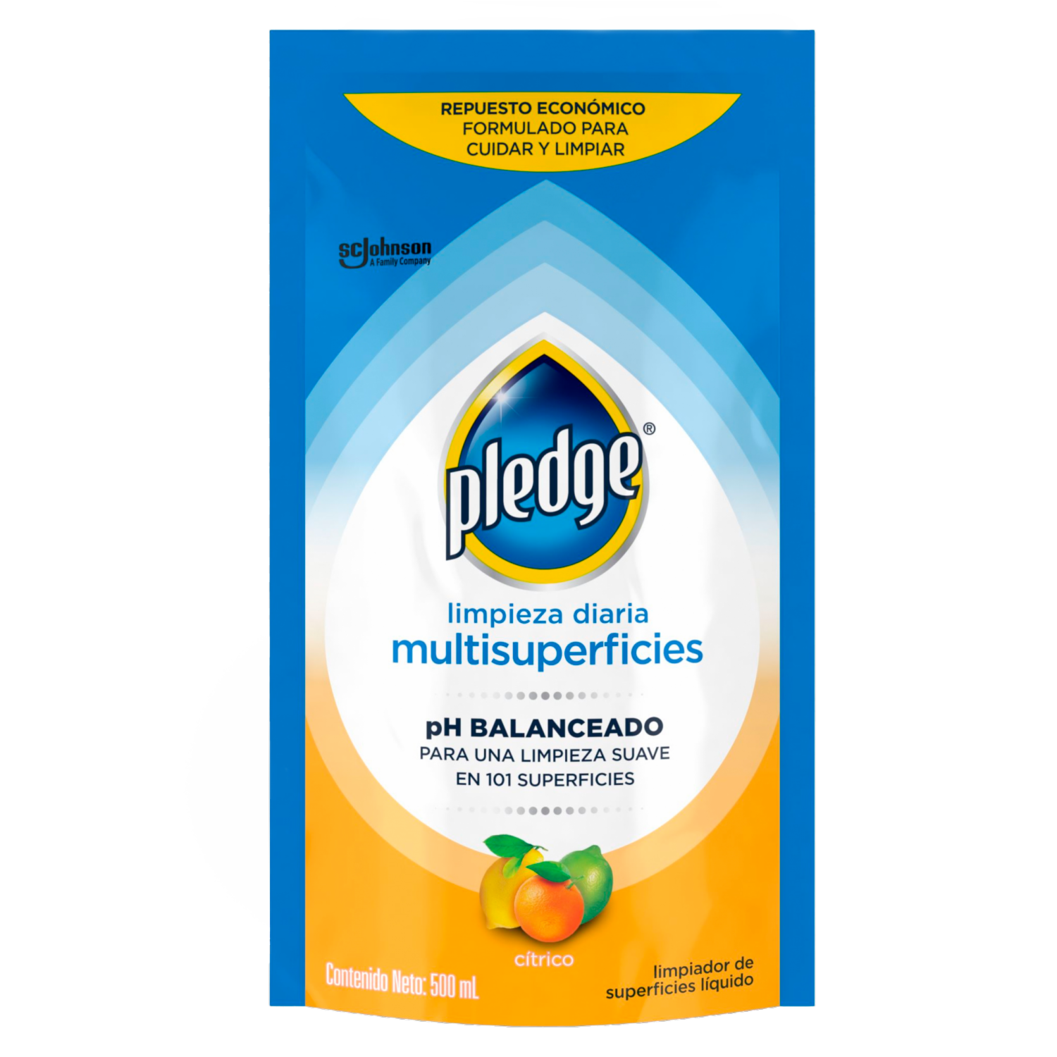 Limpiador Líquido Limpieza Diaria Multisuperficies PLEDGE Doypack 500 Ml
