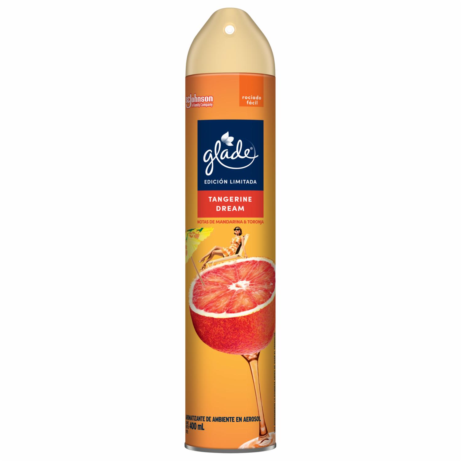 Ambientador En Aerosol Fragancia Tangerine Dream GLADE 400 Ml