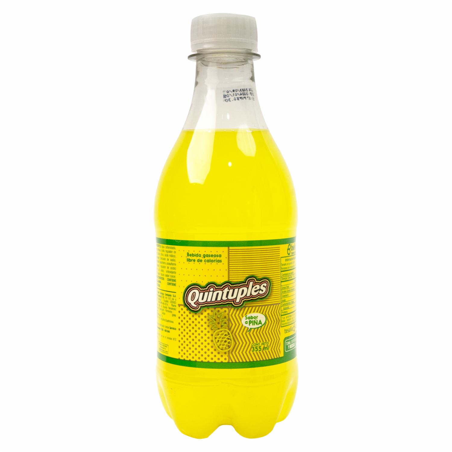 Bebida Gaseosa Sabor A Piña QUINTUPLES 355 Ml - Supermaxi