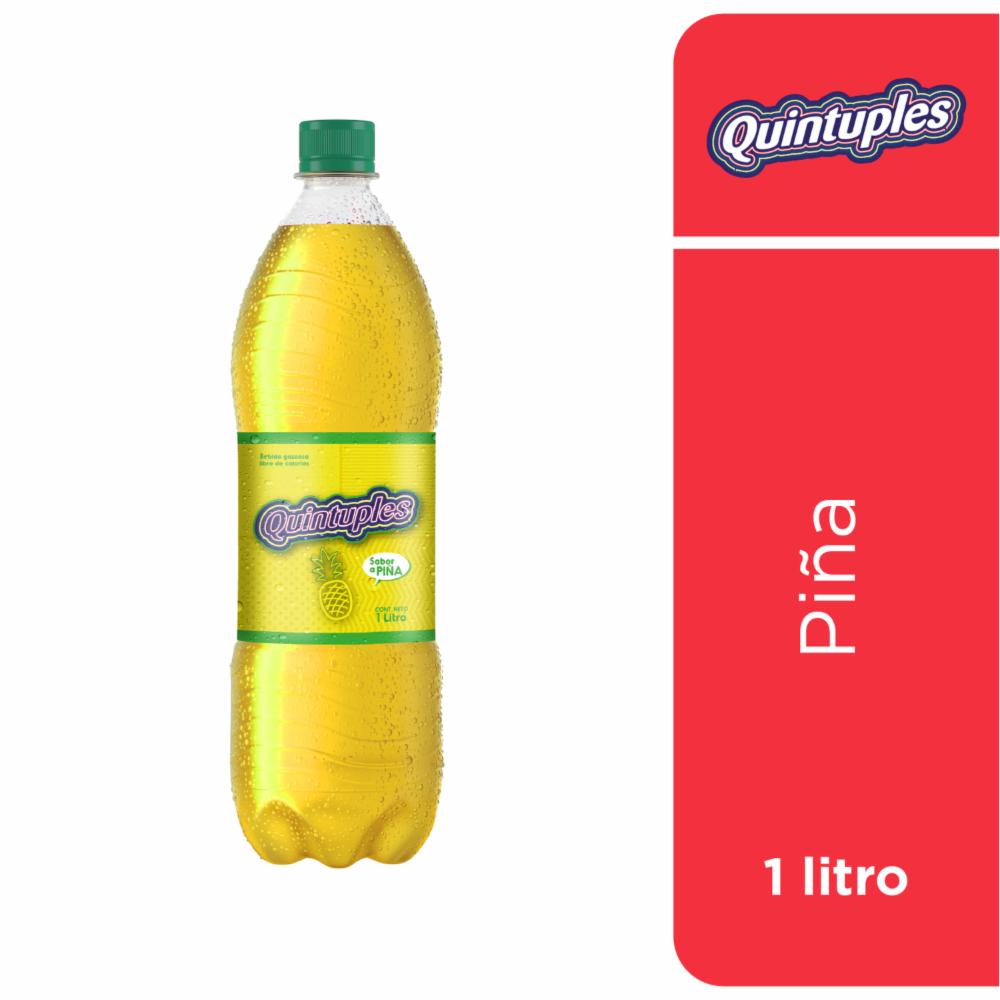 Bebida Gaseosa Sabor A Piña QUINTUPLES 1000 Ml - Supermaxi