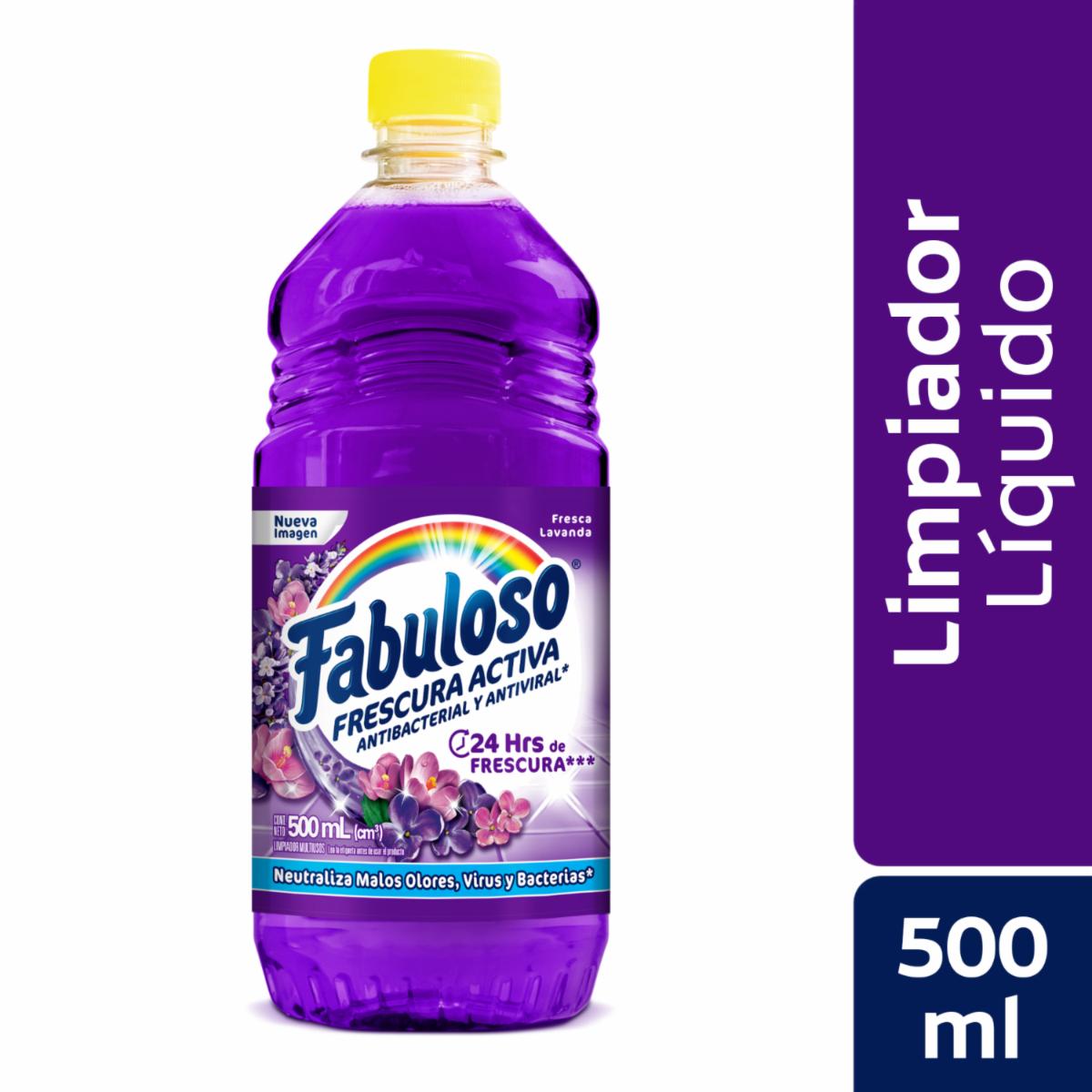 Limpiador Líquido Antibacterial Desinfectante Lavanda FABULOSO 500 Ml