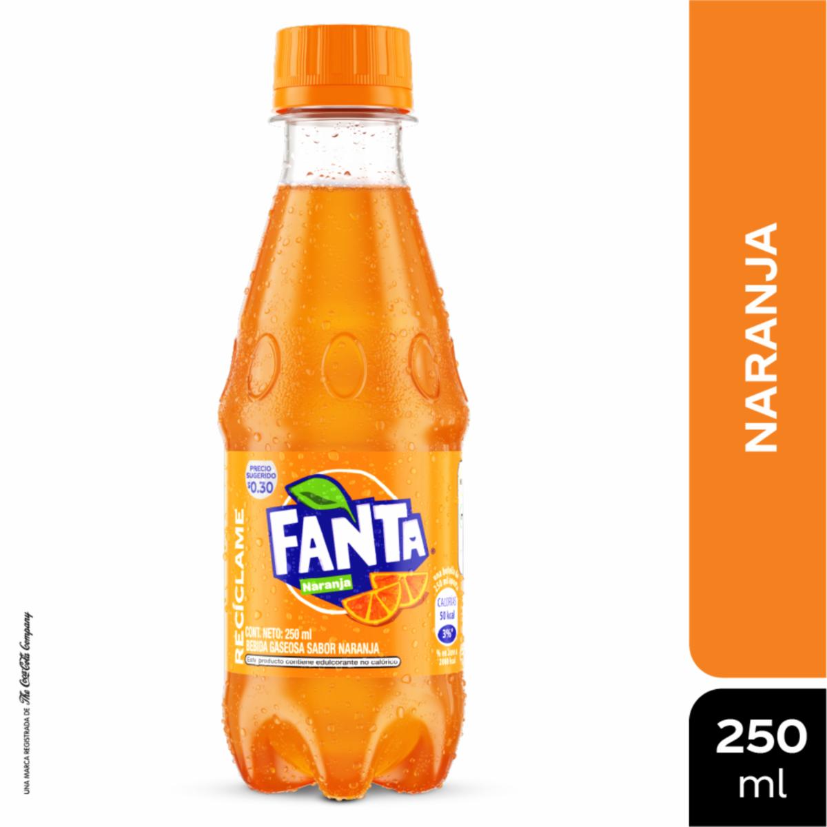 Bebida Gaseosa Mini Sabor A Naranja FANTA 250 Ml