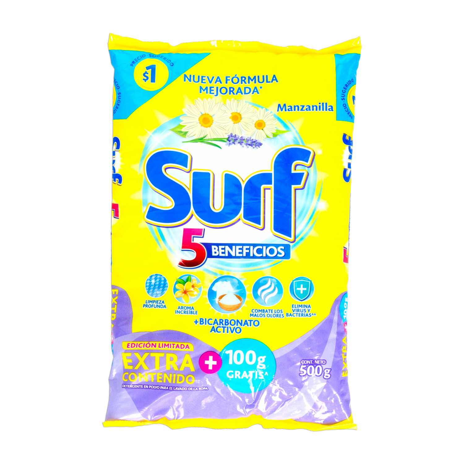 Detergente En Polvo Aroma Manzanilla SURF 500 G