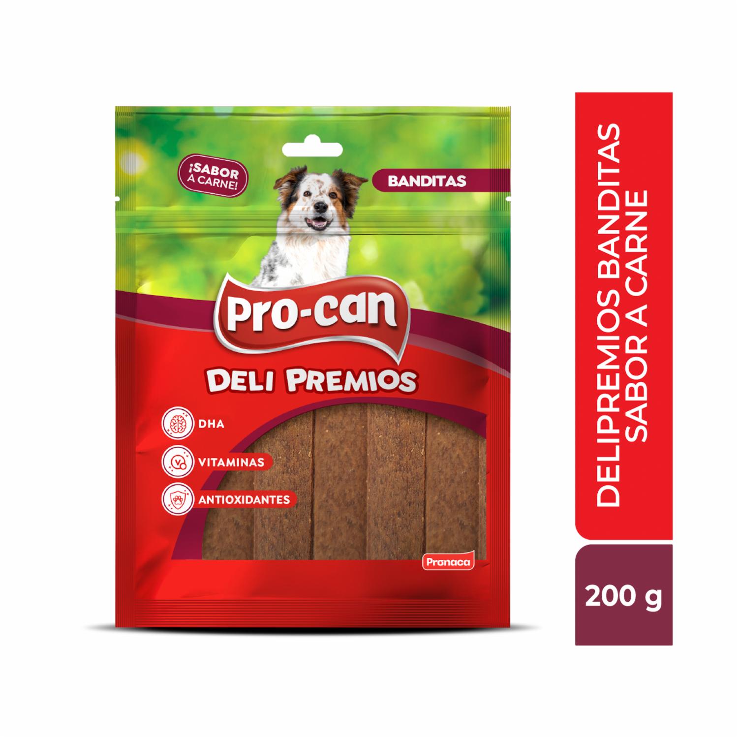 Snack Para Perros Deli Premios Banditas Carne PRO-CAN 200 G