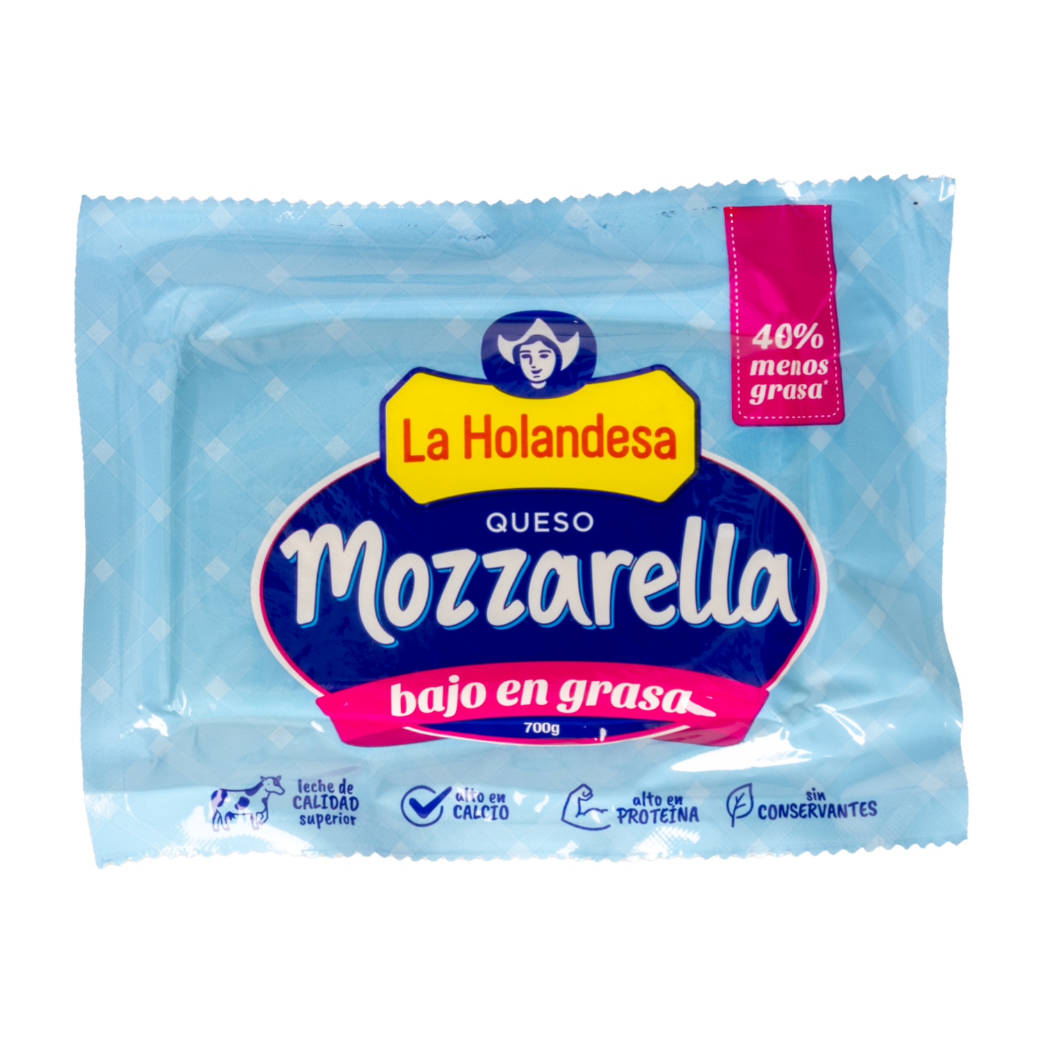 Queso Mozzarella Bajo En Grasa LA HOLANDESA 700 G