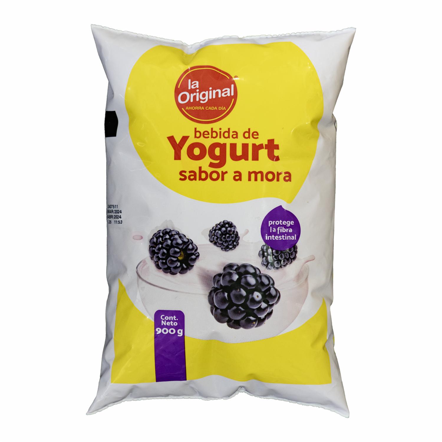 Bebida De Yogurt Sabor A Mora En Funda LA ORIGINAL 900 G