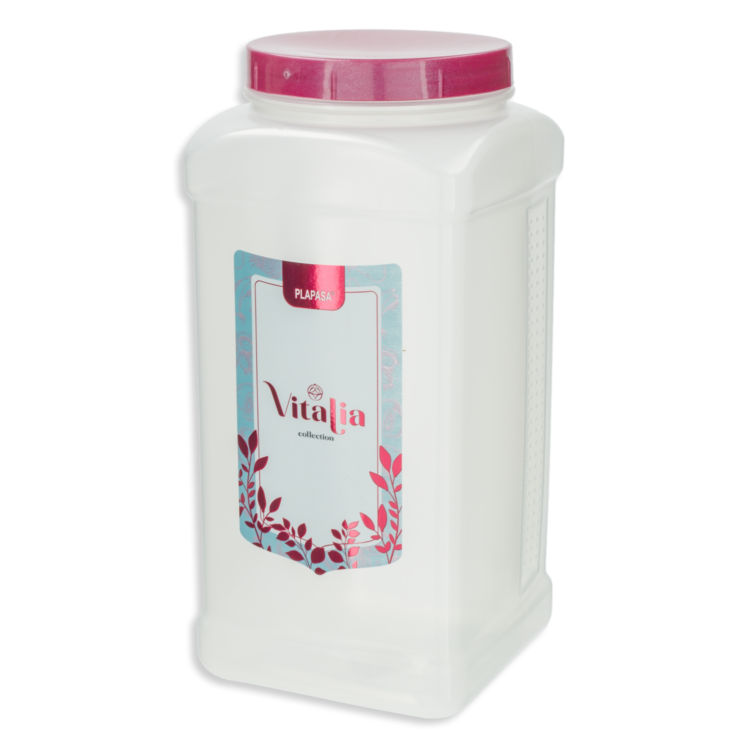 Pomo Dispensador Cuadrado N3 Con Tapa Burdeos Perlado Vitalia PLAPASA 2.5 Litros