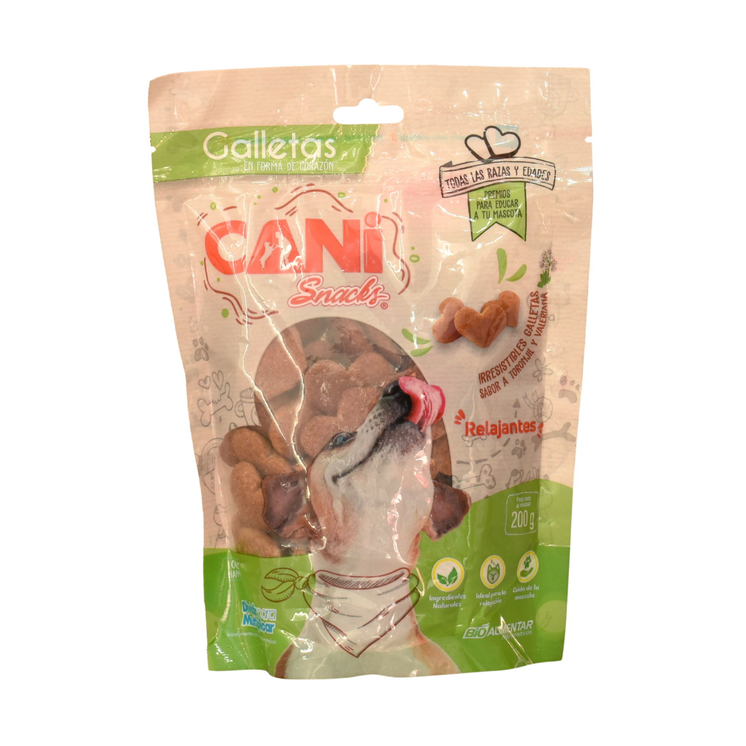 Galletas Para Perros Relajantes Todas Las Razas Y Edades Sabor A Toronjil Y Valeriana CANI SNACKS 200 G