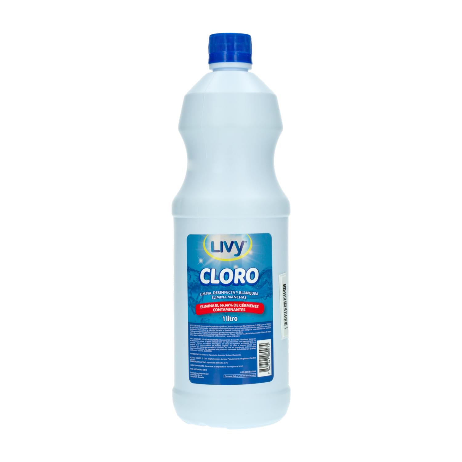 Cloro Líquido Elimina Manchas LIVY 1 Litro