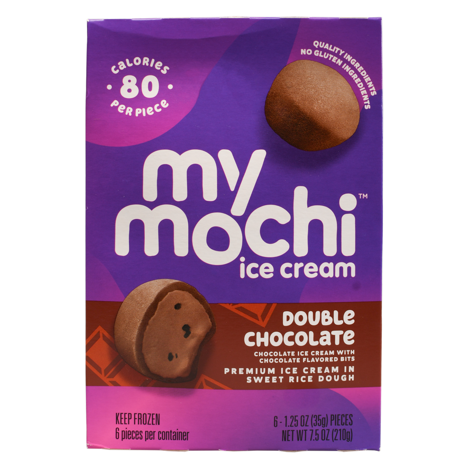 Postre Helado Con Masa Dulce De Arroz Y Relleno De Doble Chocolate MY MOCHI 35 G X 6 Uds