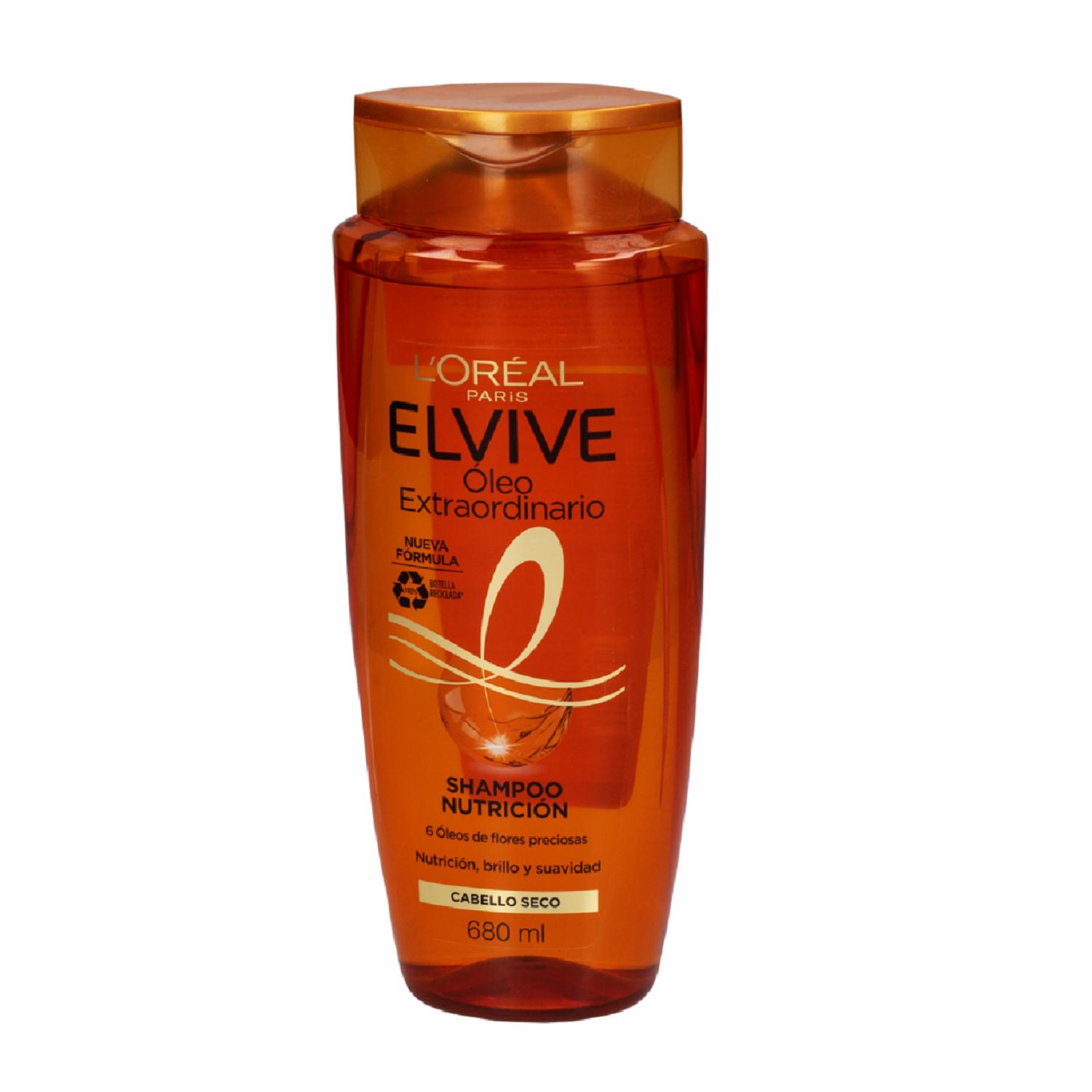 Shampoo De Cabello Óleo Extraordinario Para Cabello Seco ELVIVE L’ORÉAL 680 Ml