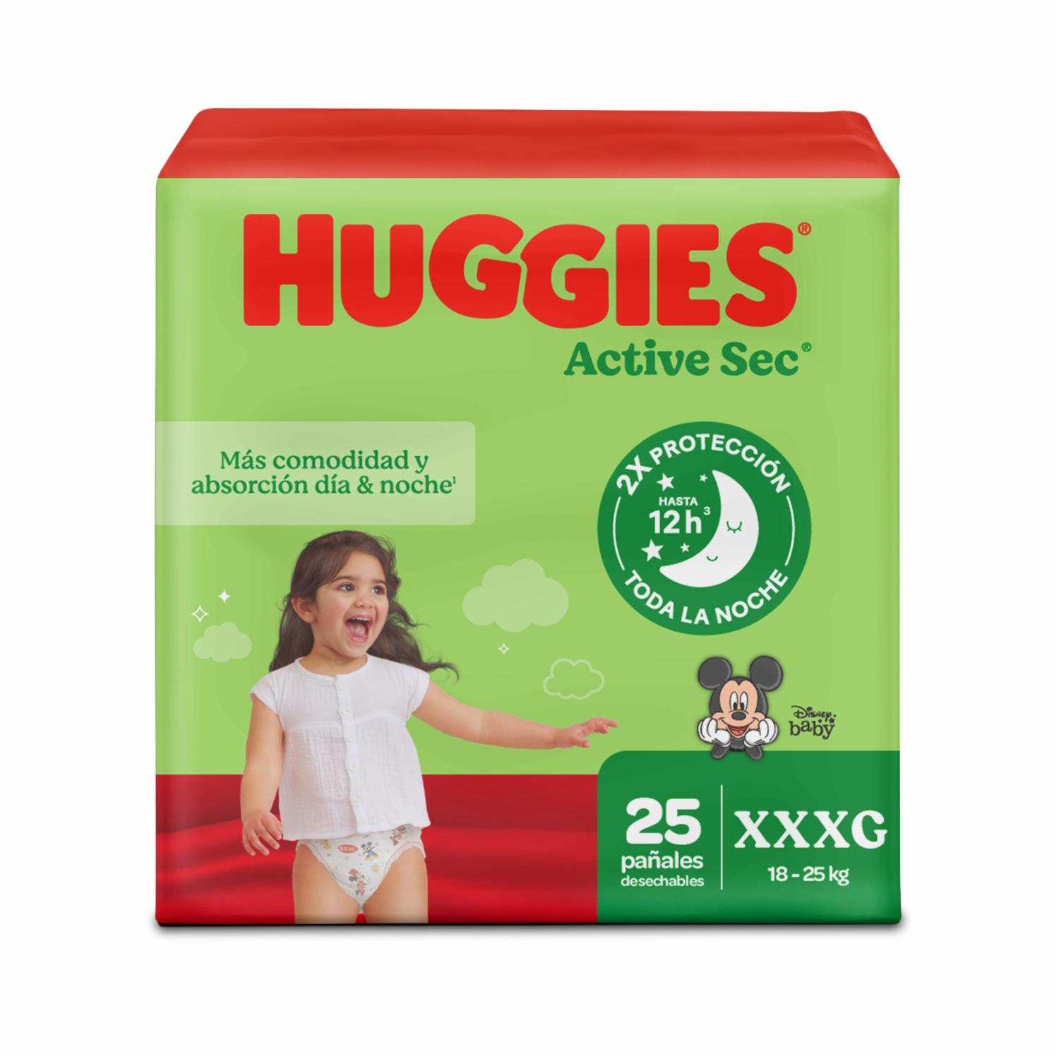 Pañales Desechables Active Sec Etapa 6/XXXG HUGGIES X 25 Uds