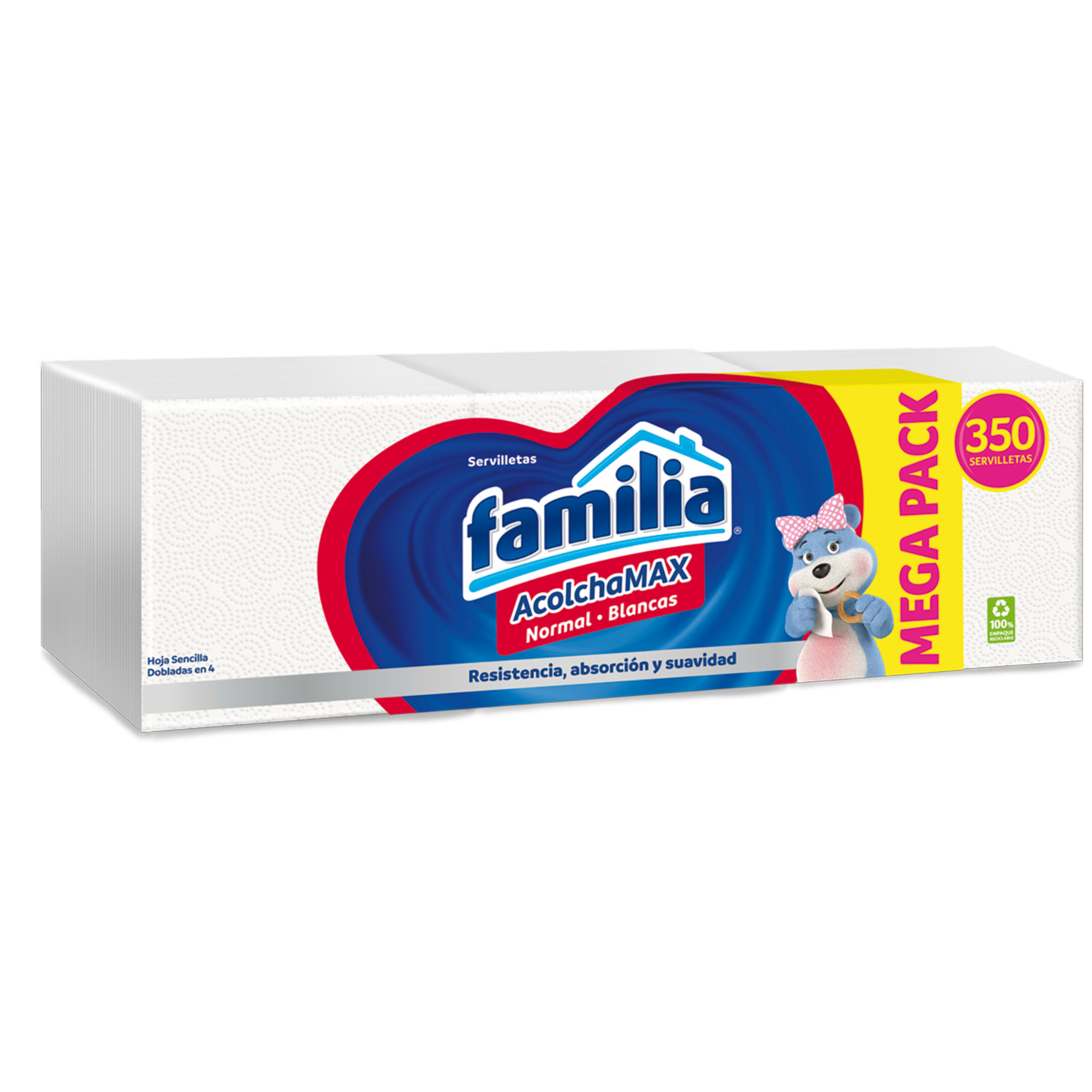 Servilletas Acolchamax Normal FAMILIA X 350 Uds