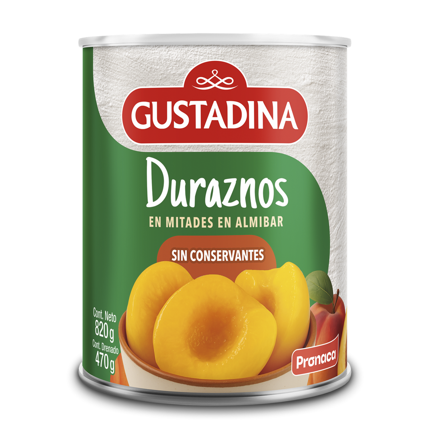 Duraznos En Mitades Conserva GUSTADINA 820 G